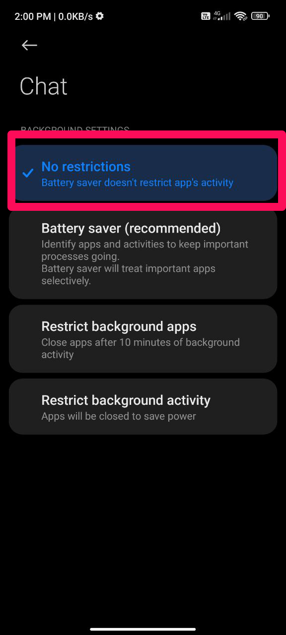 How to Fix Google Chat Not Working on Android? 11 Disable Battery Optimization