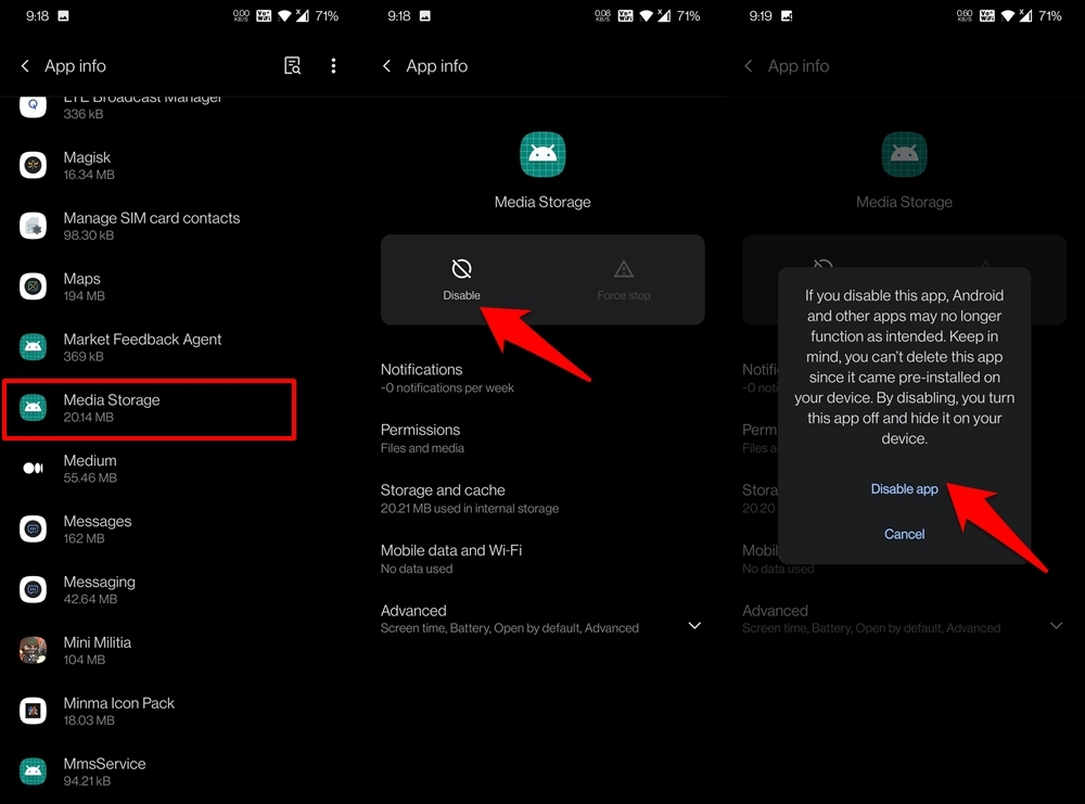 How to Fix android.process.media has Stopped? 5 Disable Media Storage