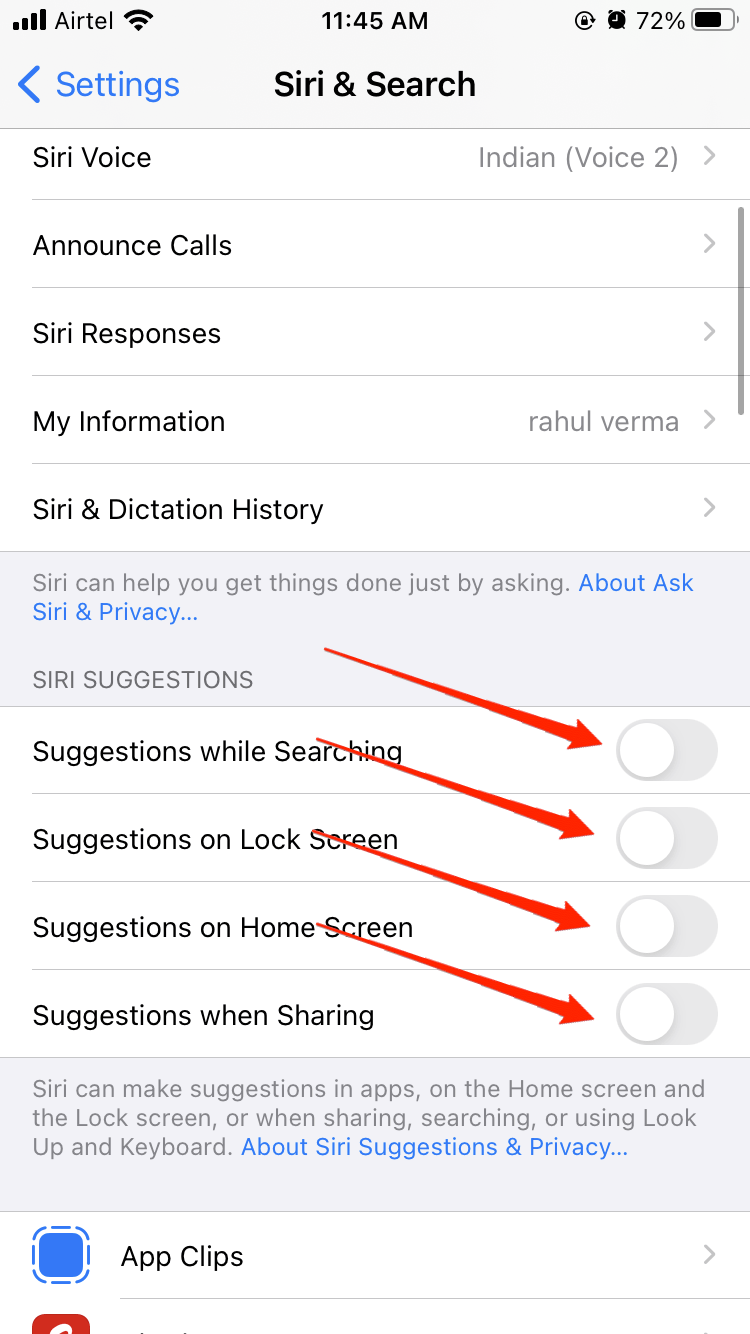 How to Fix Slow Spotlight Search on iPhone? 3 Disable all the options under the While Searching and Suggestions section