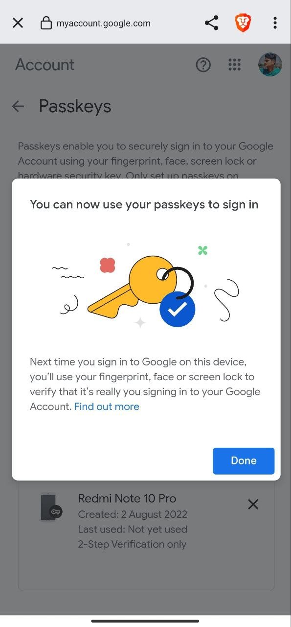 How to Create and Use Google Passkey on Android? 10 verify Passkey