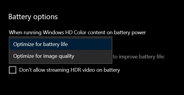 How to Improve Video Quality Windows? 5 Don't allow streaming HDR video on battery