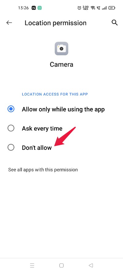 How to Fix Realme Camera Not Opening Issue? 10 Don't allow