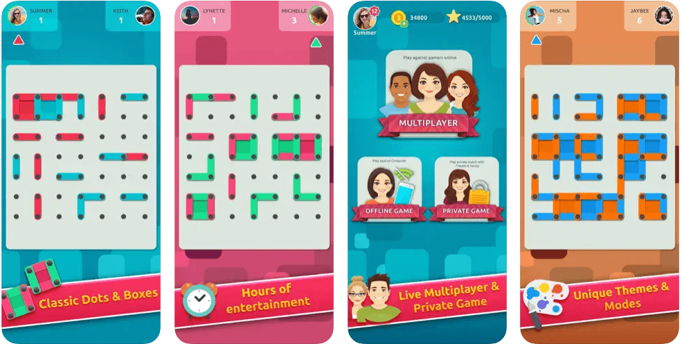 15 Best Multiplayer Games for iPhone 5 Dots and Boxes