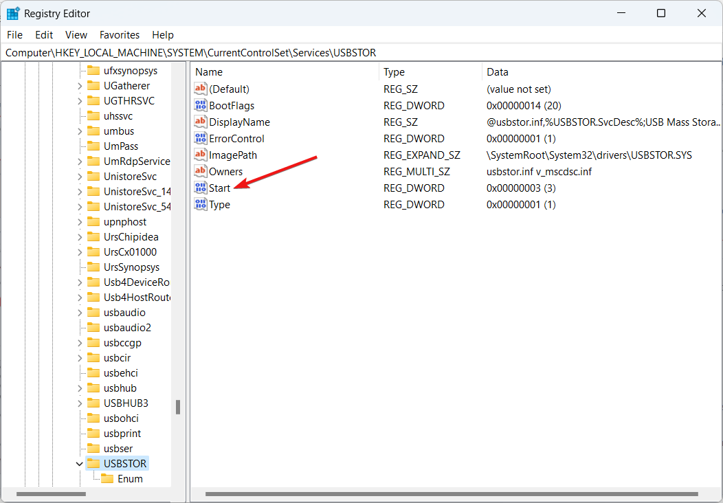 Double click Start located on the right
