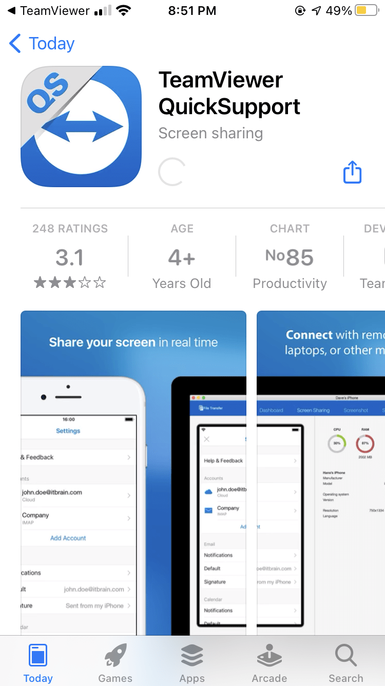 How to Remotely Access iPhone from PC? 8 Download TeamViewer