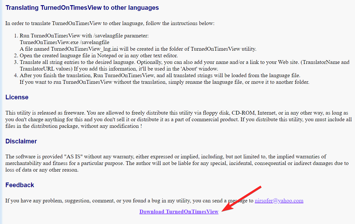 Download turnontimesview