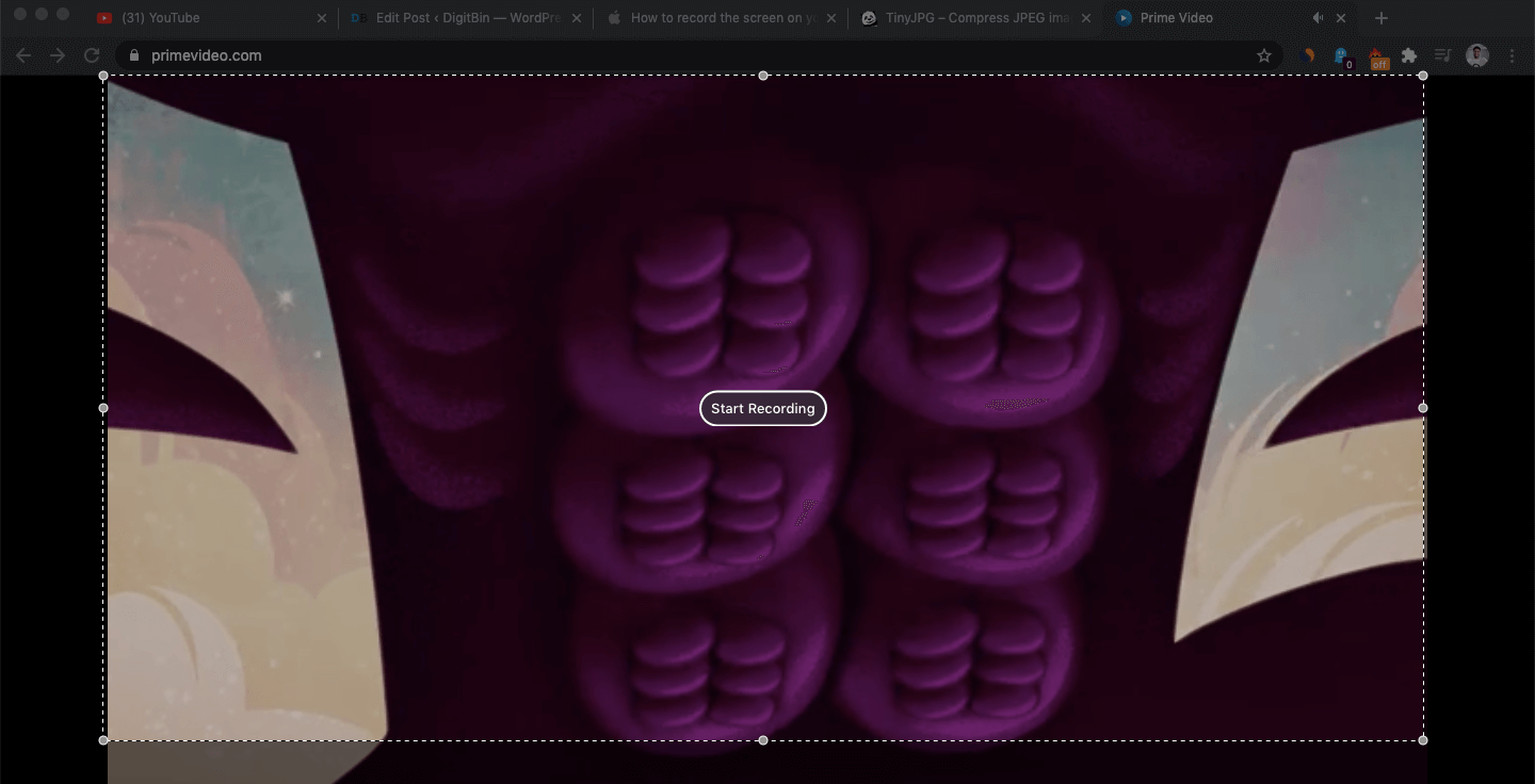 How to Record Mac Screen with System Audio? 10 Drag Mouse to record Portion of Screen