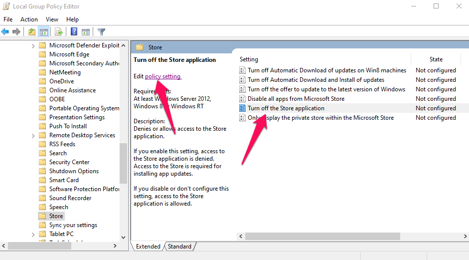 How to Fix Microsoft App Store Error 0x800704EC in Windows 10? 20 Edit policy setting label