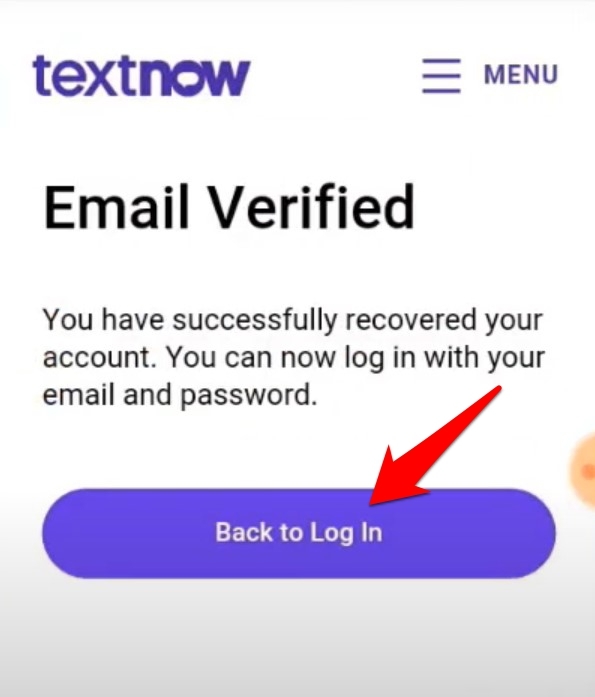 TextNow Redirecting to Recover your Account: What it is and How to Fix? 5 Email Verified message
