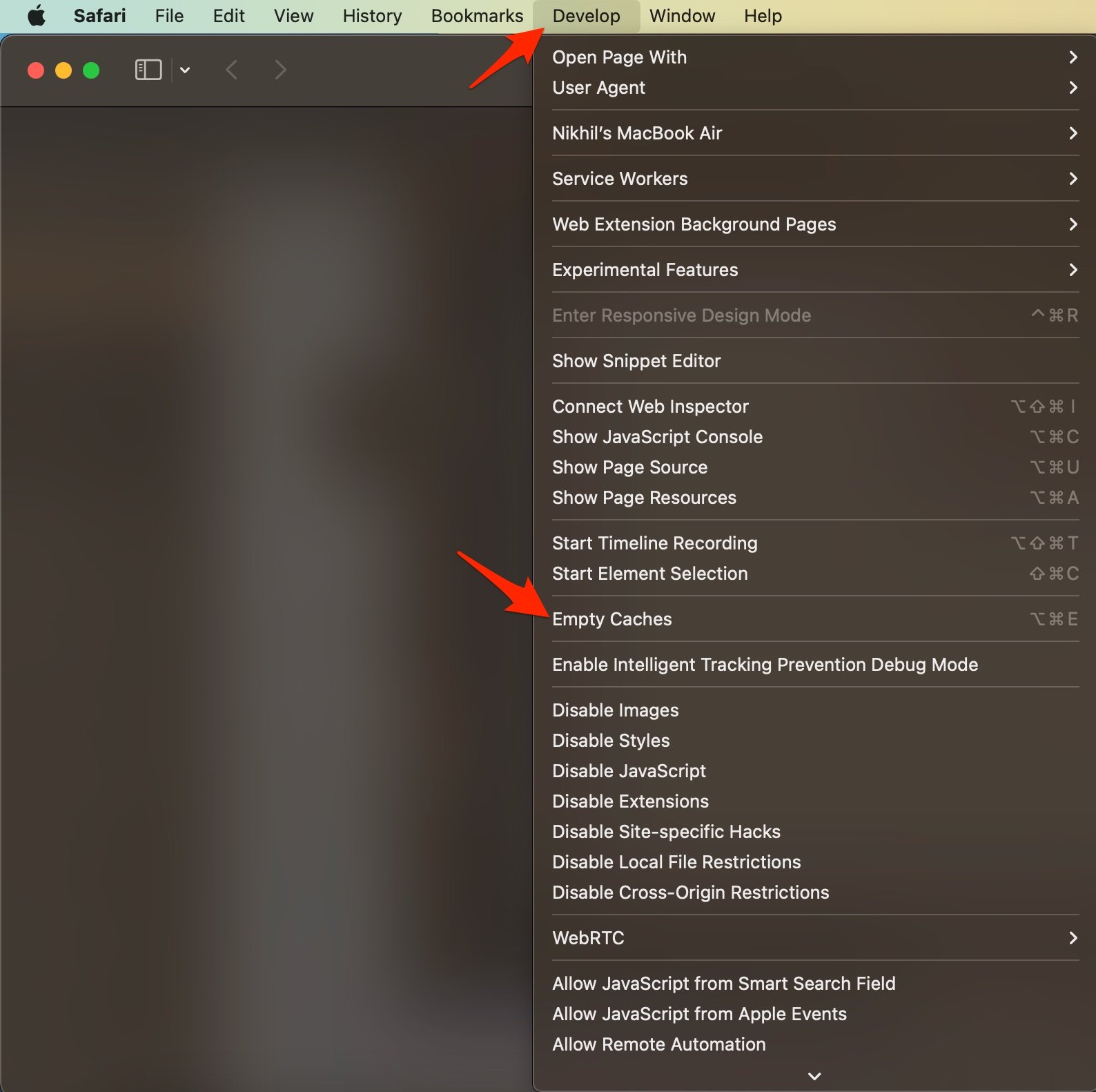 How to Clear Cache of Safari Browser on MacBook? 3 Empty Caches in Develop Mode