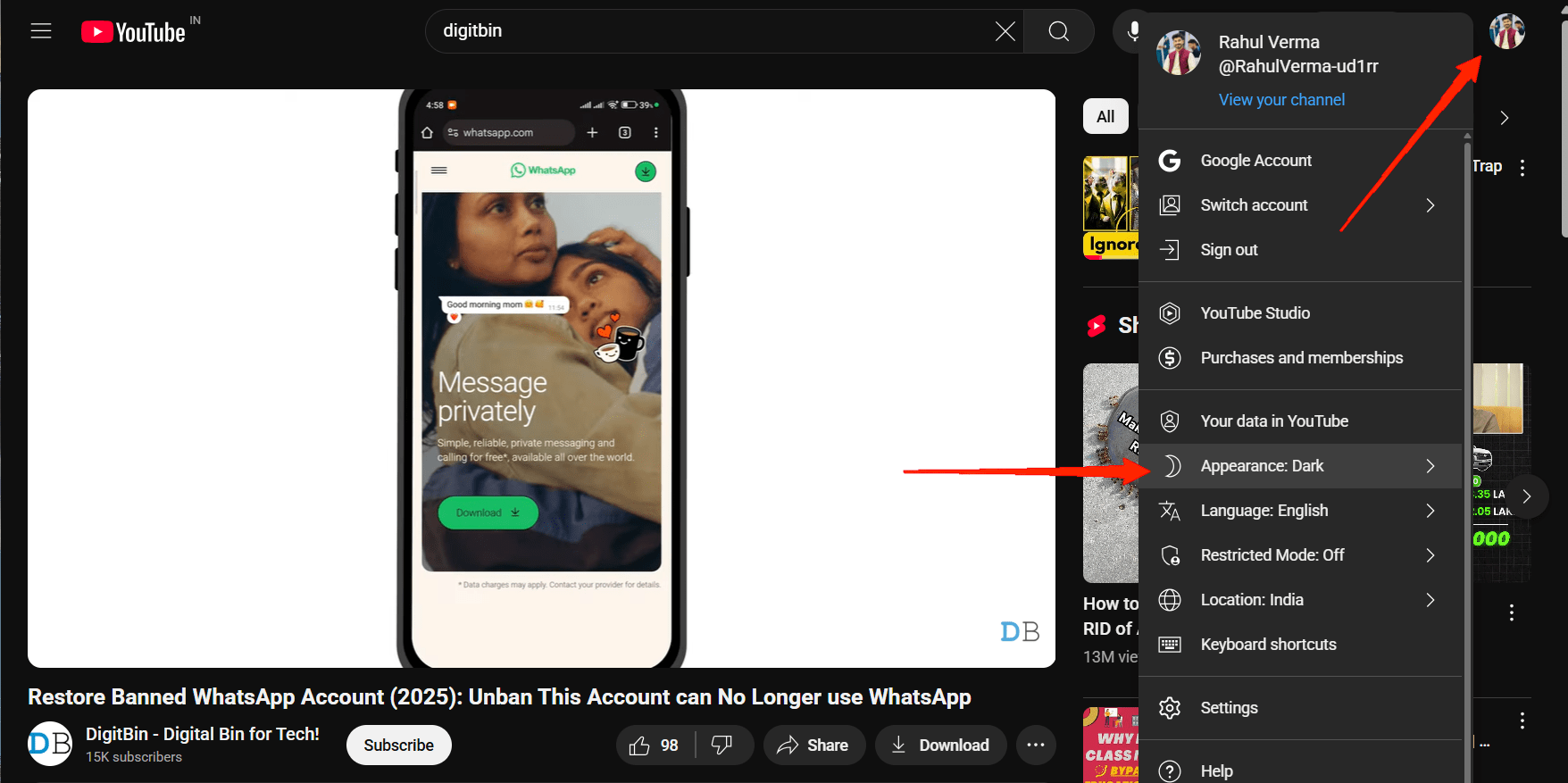 How to Fix YouTube Ambient Mode Missing? 4 Enable Dark Theme