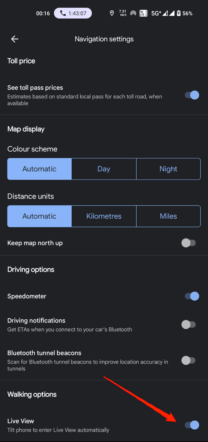 How to Fix Google Maps Live View Grayed Out or Not Working 5 Scroll down and enable Live View.