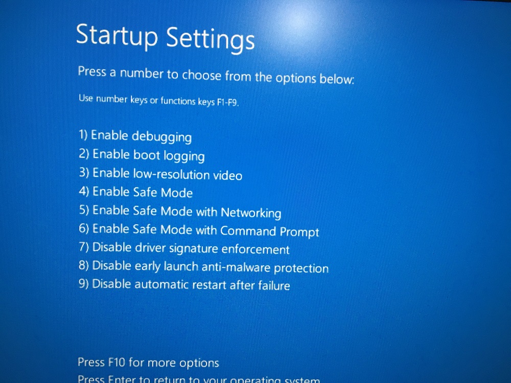 Enable Safe Mode