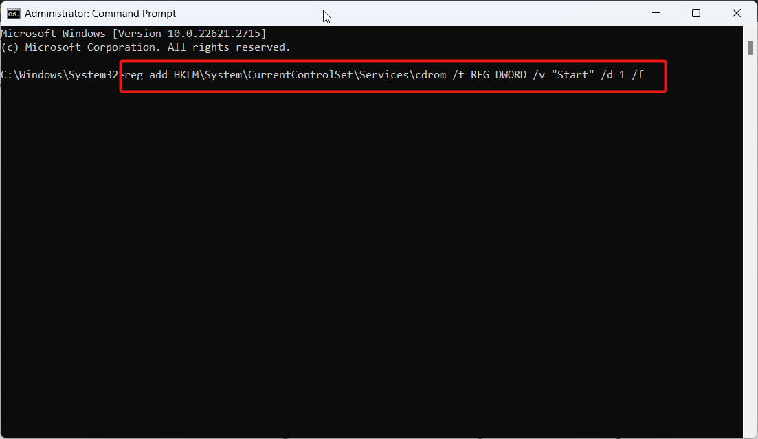 Enable USB ports using command prompt