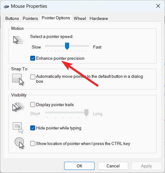 How to Enable or Disable Pointer Precision in Windows 11 6 Enable the enhance pointer precision feature