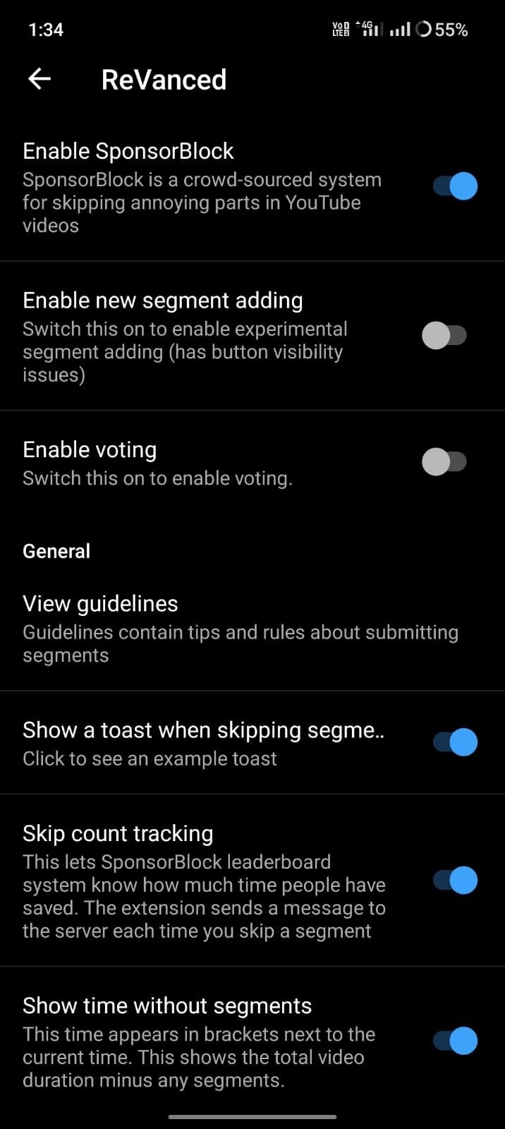 How to Use SponsorBlock on YouTube App on Android? 6 Enable_SponsorBlock_Settings