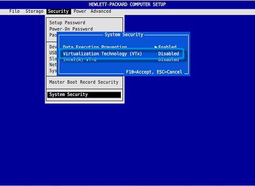 Enable Virtualization on Windows 10