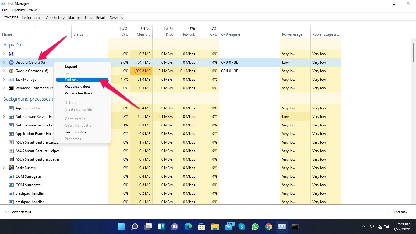 How to Fix Discord Not Working on Windows 11? 3 End task discord