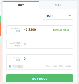 Enter Amount and Buy