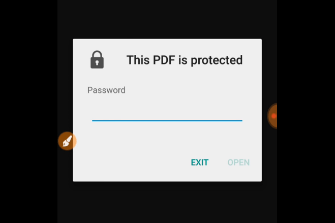How to Remove Password Protection from Secure PDF File on Android? 2 Enter the Password