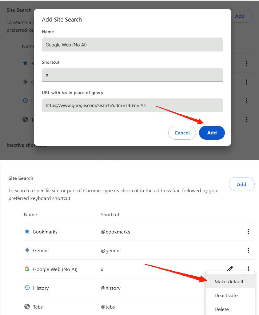 How to Remove Google AI mode from Google Search? 3 Enter the following URL httpswww.google.comsearchudm=14&q=%s