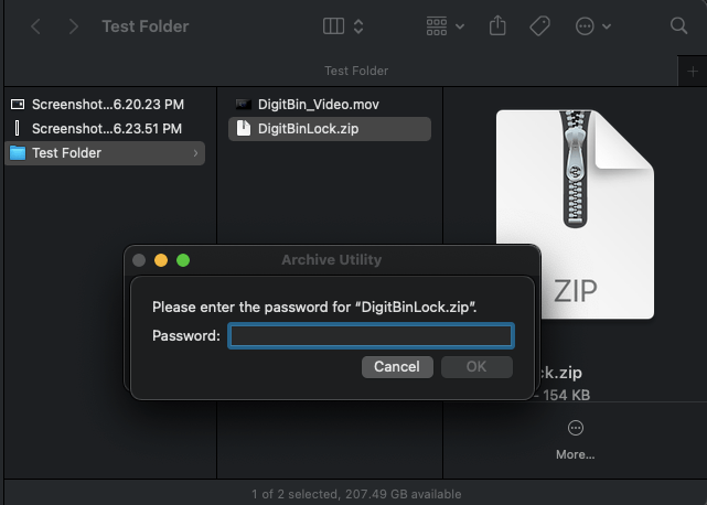 Password Protect File or Folder Zip on PC | Windows and Mac 9 Enter Password to Unlock