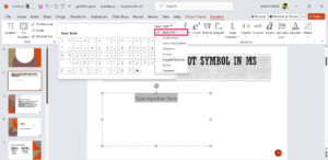 How to Type Square Root Symbol in MS PowerPoint 8 Choose Basic Math from the menu