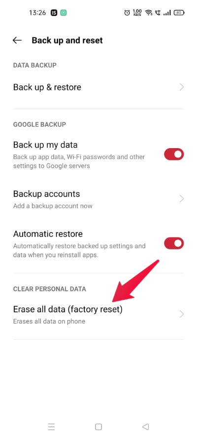 How to Fix Realme Camera Not Opening Issue? 15 Erase all Data (FR)