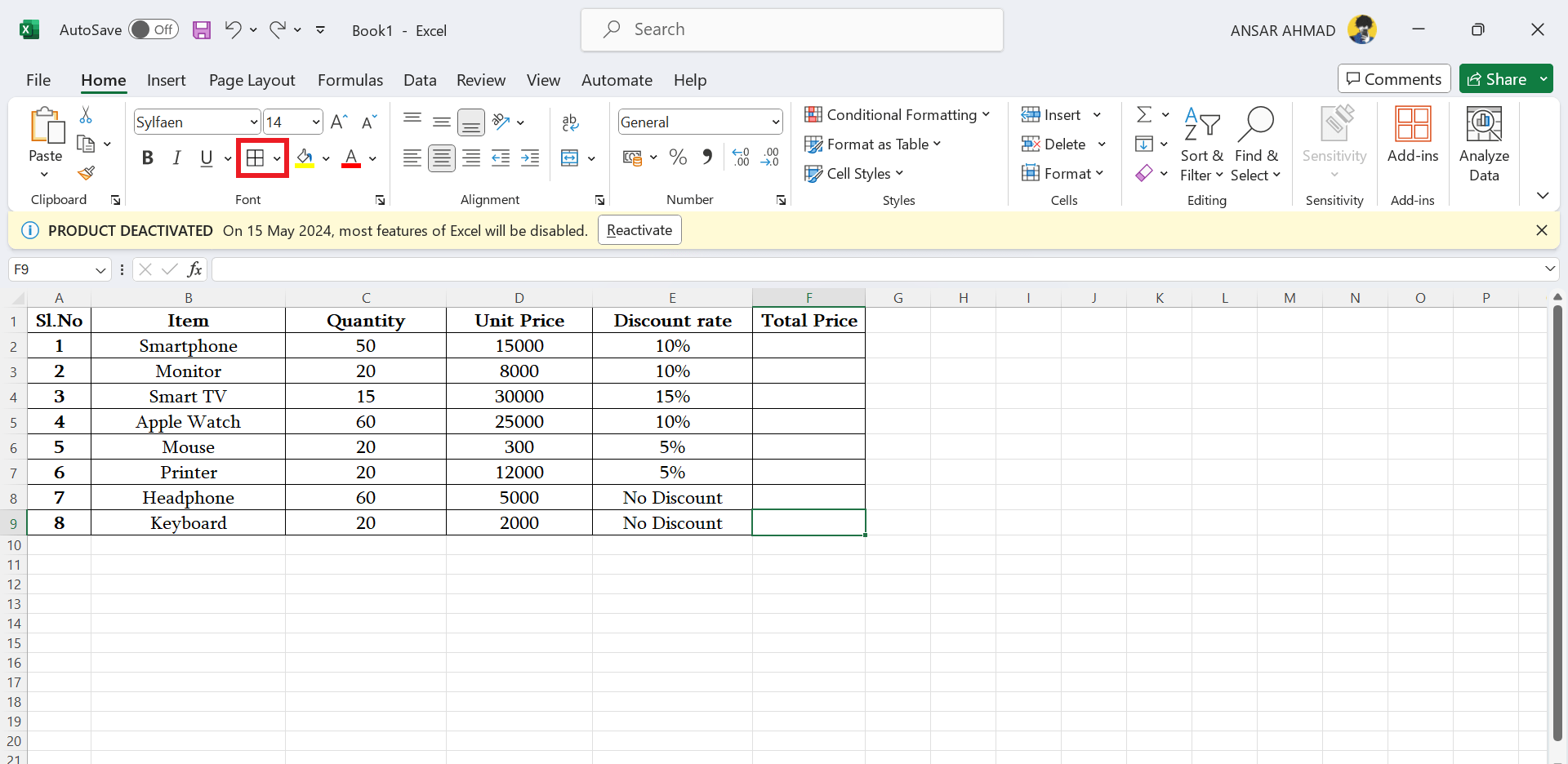 How to Change the Border Colors in Microsoft Excel 9 Click on the Border little arrorw icon