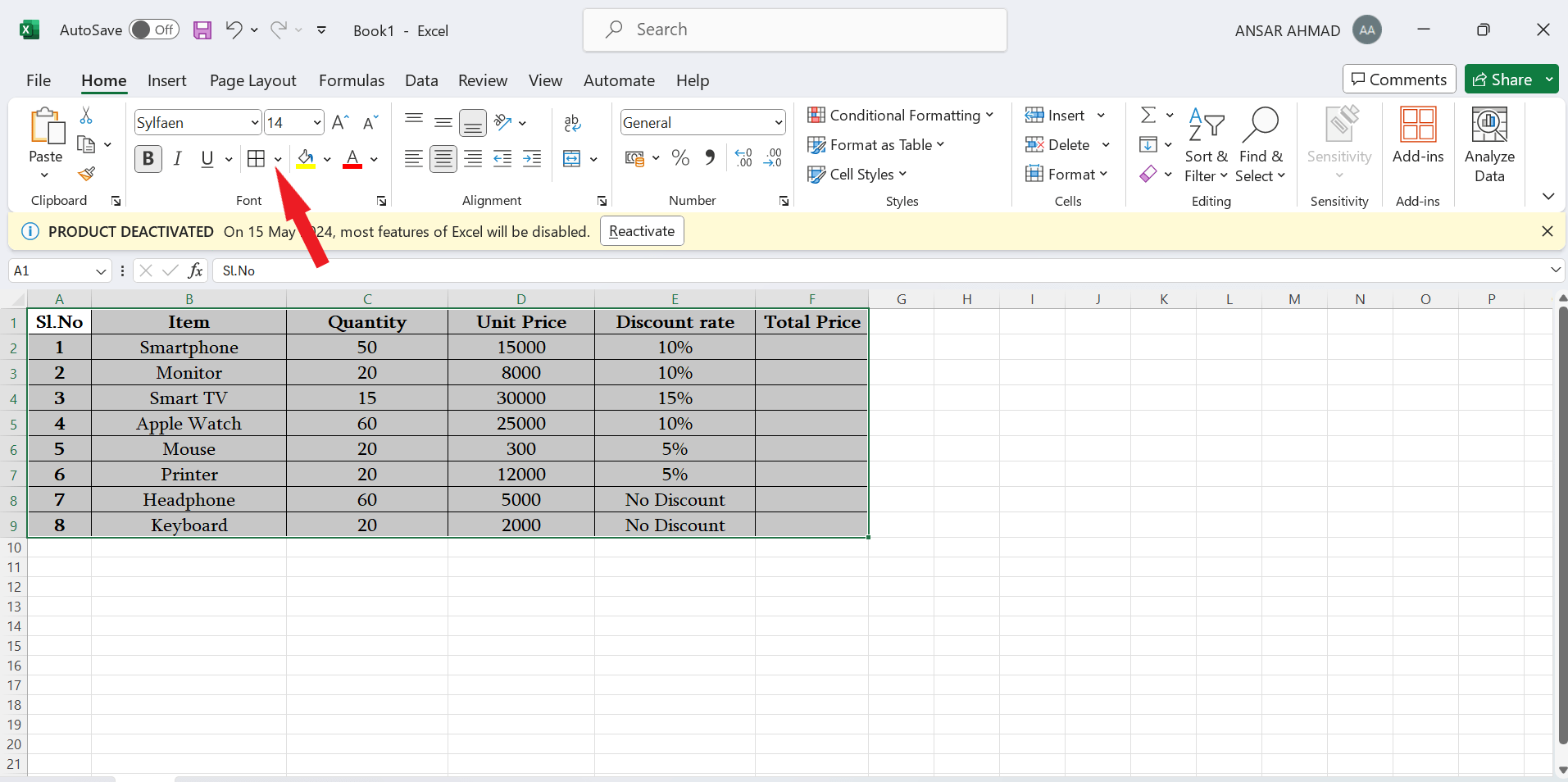 How to Change the Border Colors in Microsoft Excel 3 Click on the Border icon