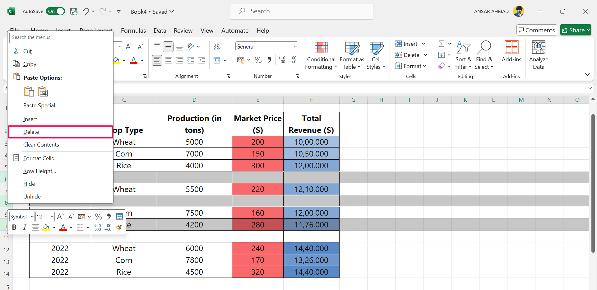 How to Remove Blank Rows in Excel 7 Click on the Delete button to remove the empty rows