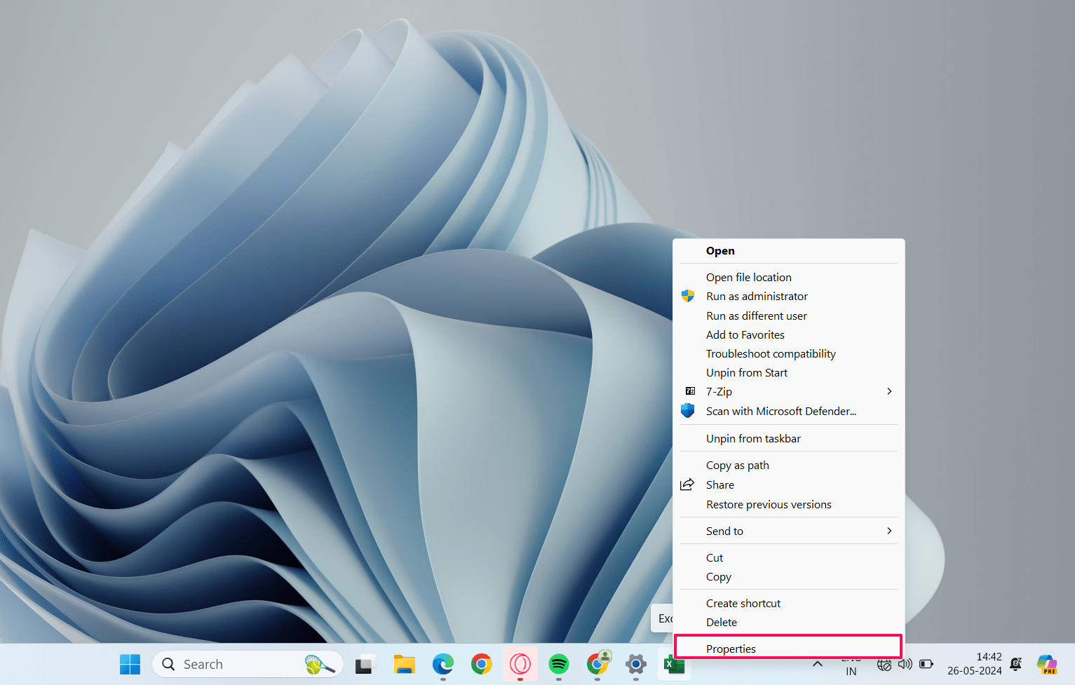 How to Customize Icons on Windows 11 10 Choose Properties option from the menu