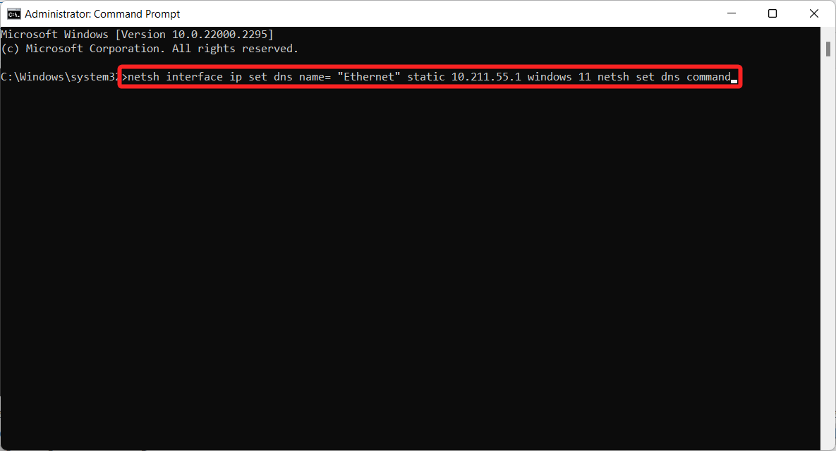 How to Set a Static IP Address on Windows 11? 5 Execute netsh command to set DNS server