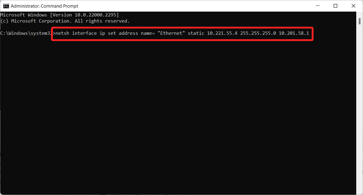 How to Set a Static IP Address on Windows 11? 4 Execute netsh command
