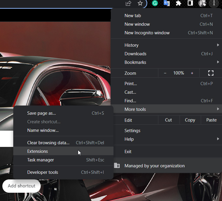 Enable Dark Mode Using Extension