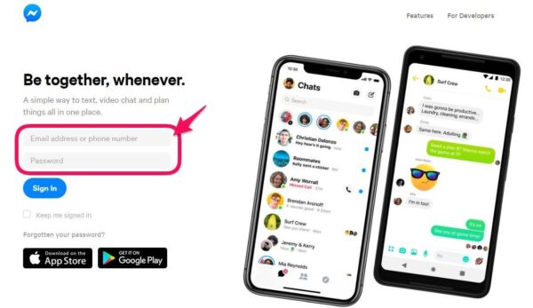 Facebook Messenger Web Login
