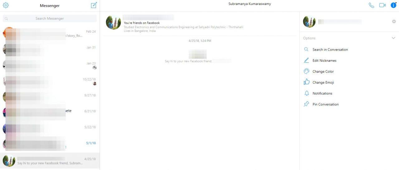Facebook Messenger web login: easily chat and message FB friends 3 Facebook Messenger Web Chat Window