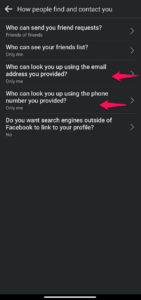 How to Hide Yourself and Stop Others from Finding You on Facebook? 7 Facebook email and phone contact