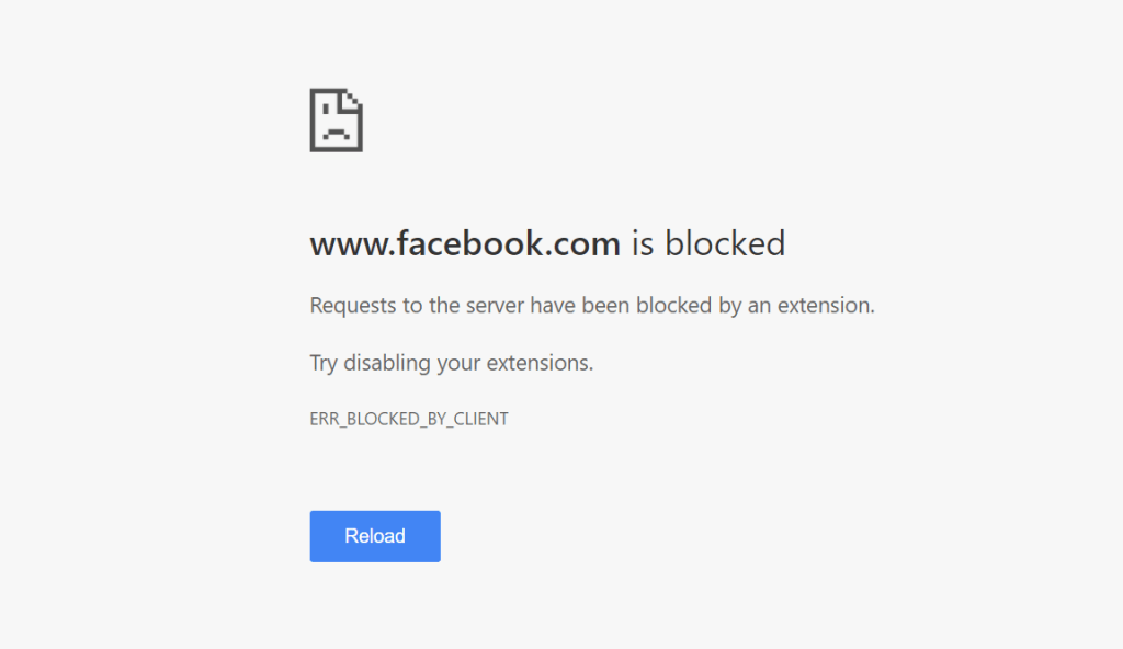 Block unwanted stupid Facebook videos on Web Browser 3 Facebook Request Blocked