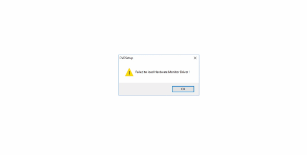 Failed to load Hardware Monitor Driver