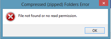 Fix Zip Error - File Not Found or No Read Permission on Windows PC 2 File Not Found or No Read Permission