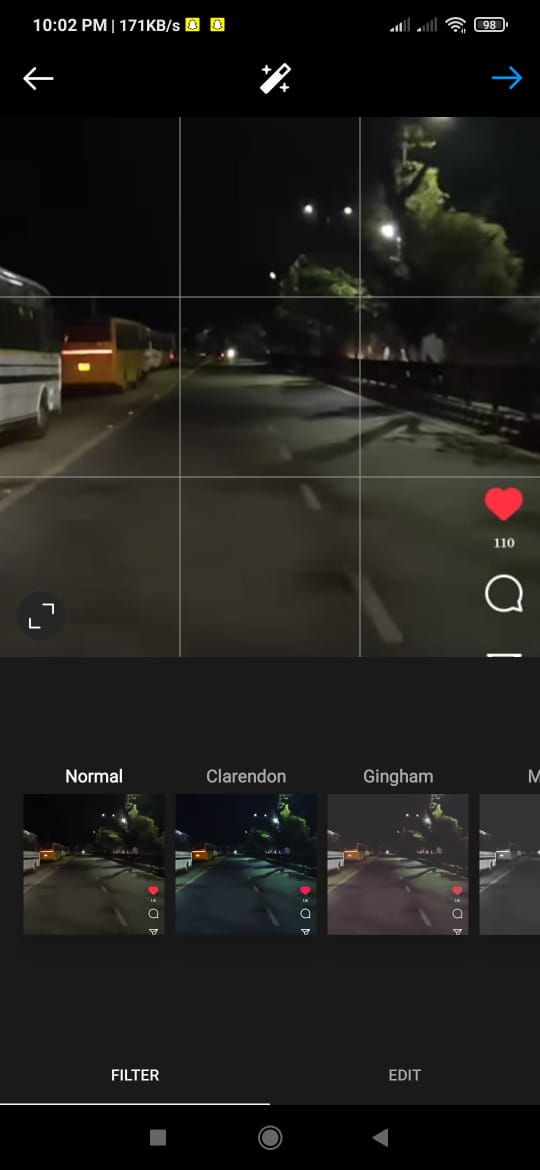 How to do a Joint Post on Instagram? 5 Make any filter adjustments if you wish to.