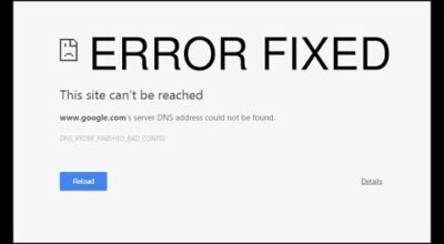 Fix DNS Server Not Found Error
