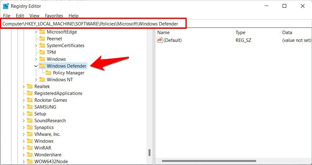 How to Fix Windows 11 Defender Security Not Working? 10 Fix Defender not working in Windows 11 via registry editor