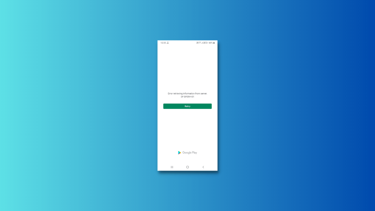 Fix Google Play Store Error DF-DFERH-01