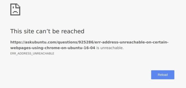 Fix err address unreachable