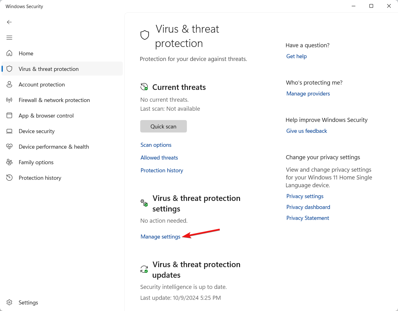 How to Stop 'Antimalware Service Executable' High Usage? 21 Follow manage settings located under virus and threat protection