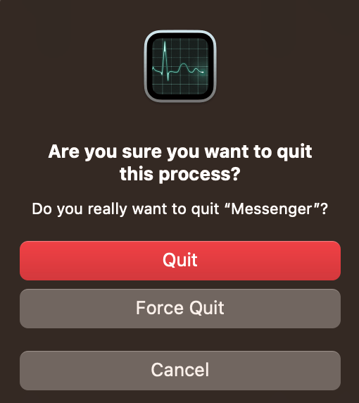 How to Fix Messages Not Working on MacBook 4 Force Quit Messenger