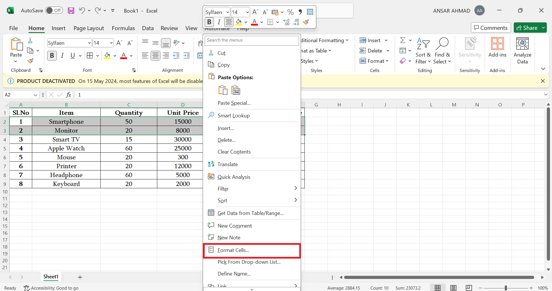 How to Change the Border Colors in Microsoft Excel 5 Select Format Cells option
