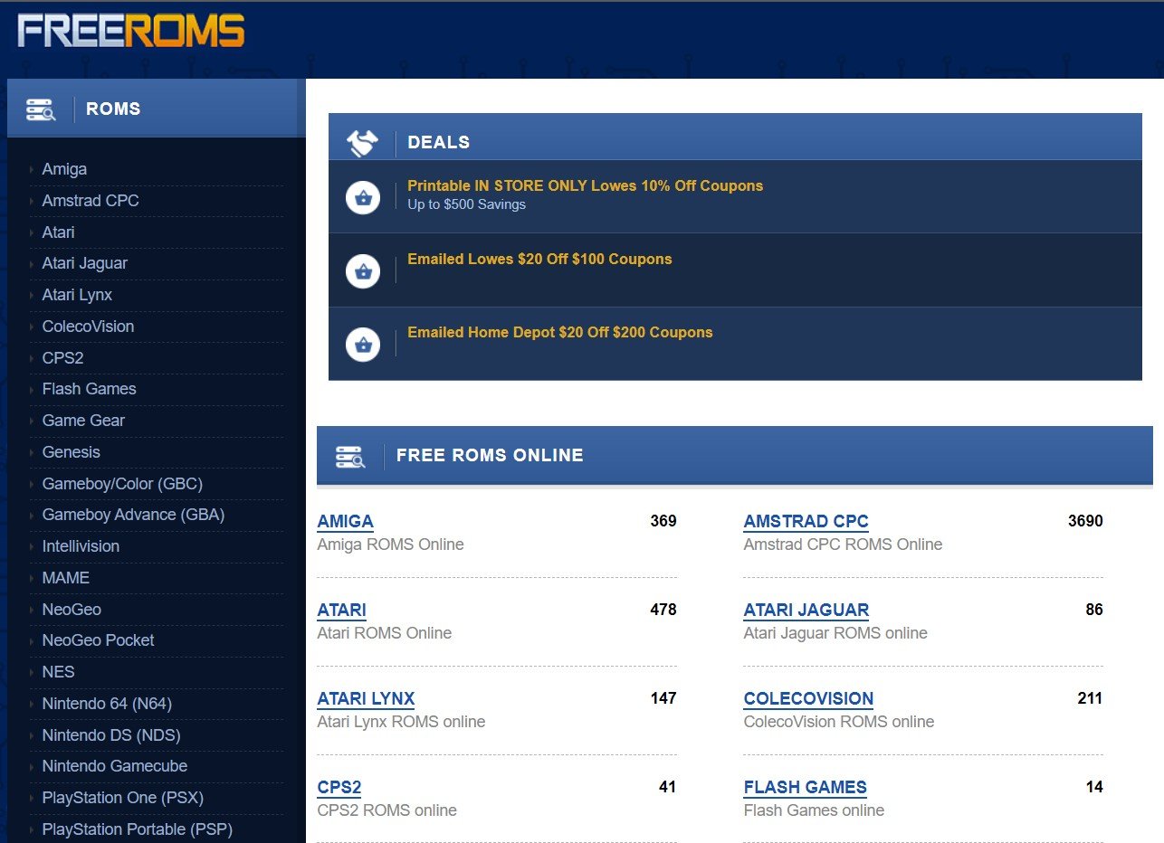 Safe Sites to Download ROM File for Games 7 FreeROMS